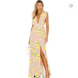 Marjorelle Sweet Pea Dress in Tan Lemon XL